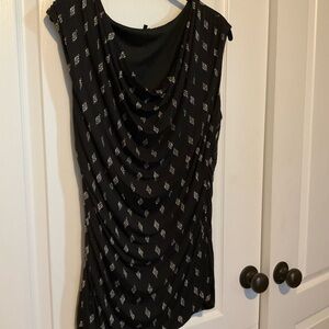 Maurices Black and White Patterned Blouse